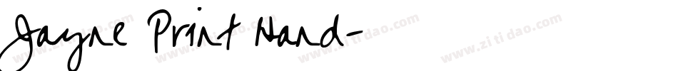 Jayne Print Hand字体转换